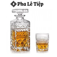 Bộ Bình Rượu Pha Lê Whisky Bohemia Madison, Bình 700ml, 6 Ly 240ml, Hàng Chính Hãng, Phaletiep