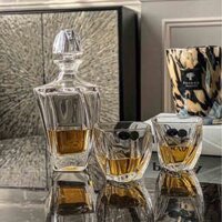 Bộ bình rượu và cốc whisky Bohemia Neptune Crystal (1 bình 700ml và 6 cốc 300ml