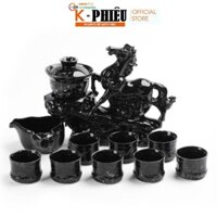 Bộ bình trà Ngựa phong thủy Mã đáo thành công KP-M01 Chính hãng thiết kế tinh tế, Men Sứ nhập khẩu, hàng thủ công