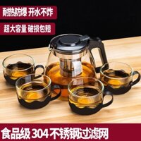 bộ bình trà thủy tinh cao cấp có lõi lọc