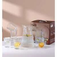 Bộ Bình và 6 cốc Thủy tinh Vân sọc - EH1009
