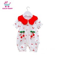 Bộ Body cộc - Bộ Body Hình Cherry cho bé gái đáng yêu | 0-18 Tháng | CalcyBaby | BD105