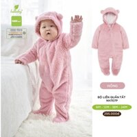 Bộ body liền thân quần tất Lullaby cho bé - lông ấm áp