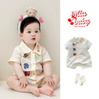 Bộ Body Suit Cổ POLOBABY Hình Con Vật Đáng Yêu Cho Bé Trai Bé Gái