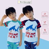 Bộ bơi kèm mũ cho bé hãng RICHKIDS hoạ tiết cá mập