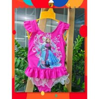 Bộ bơi kèm mũ [XẢ KHO] cho bé gái hình elsa màu hồng quá xinh, chất cotton dày dặn, đanh mịn, free ship toàn quốc