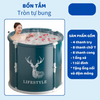 Bộ Bồn tắm gấp Gọn Di Động, Bồn TẮM TỰ BUNG Phù Hợp cho Người Lớn Và trẻ nhỏ t5decor