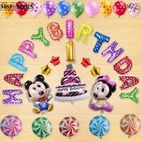 BỘ BÓNG BAY SINH NHẬT MICKEY/MINNIE BB025 ( tặng kèm dụng cụ bơm )