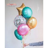 Bộ bong bóng bay Happy Birthday nhiều màu hla28