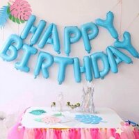 Bộ bong bóng chữ Happy Birthday màu xanh Pastel dck55