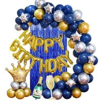 Bộ bong bóng chữ Happy Birthday trang trí sinh nhật đủ phụ kiện