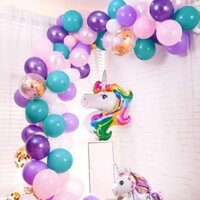 Bộ bong bóng trang trí hình kỳ lân Unicorn nhiều màu upkp35