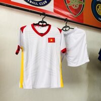 Bộ bóng đá thun thái Việt Nam Trắng trẻ em 2022