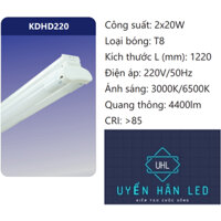 BỘ BÓNG ĐÈN TUÝP 1M2 ĐÔI LED 2 BÓNG 20W DUHAL KDHD220