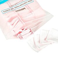 Bộ bông tẩy trang Miniso bong tay trang 180 miếng bong tẩy trang cotton pad (Hồng) dlt