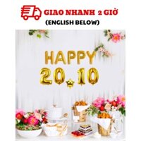 Bộ bóng trang trí phụ nữ việt nam màu vàng 20-10 pnvn11