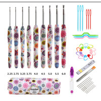 BỘ BÓP HOẠ TIẾT HOA HƯỚNG DƯƠNG KIM MÓC +DỤNG CỤ MÓC LEN CHO NGƯỜI MỚI