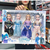 Bộ búp bê công chúa Elsa , Anna và phụ kiện túi xách, giày dép cho bé gái