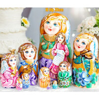 BỘ BÚP BÊ NGA CAO CẤP 10 LỚP CAO 30CM HOA VĂN NHỮNG THIÊN THẦN CHƠI NHẠC CỰC ĐẸP VÀ SANG TRỌNG