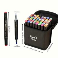 Bộ Bút 2 Đầu 48 Cây Marker Touch Cool tặng kèm túi vải tiện lợi, BÚT DẠ MÀU MARKER - BUTMAU6753