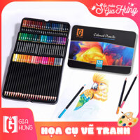 Bộ Bút Chì Màu 48/72/120 Cây Thiết Kế Hộp Thiếc Với Màu Sắc Đa Dạng Tươi Sáng - Bộ Chì Màu Cao Cấp