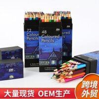 Bộ bút chì màu 72 màu bán chạy xuyên biên giới, bộ bút chì màu dầu 48 màu, bộ vẽ nghệ thuật, văn phòng phẩm bán buôn