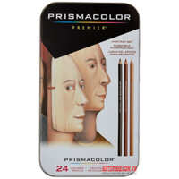 Bộ bút chì màu Prismacolor Premier, vẽ chân dung tả da, lõi mềm - 24 màu - Hộp thiếc