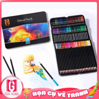 Bộ Bút Chì Màu Sáp 48/72/120 Màu Sắc Tươi Sáng, Chì Không Dễ Gãy - Hộp Chì Màu Thích Hợp Học Sinh, Sinh Viên, Chuyên Ngh