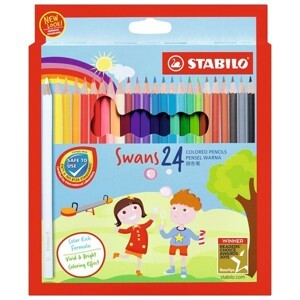 Bộ Bút Chì Màu Stabilo Swans CL1869 - 24 màu