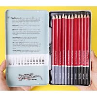 Bộ Bút Chì Vẽ Phác Thảo MontMarte  Hộp Thiếc 12 Cây - TẠP HÓA KR