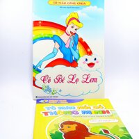 Bộ bút dạ 12 màu đẹp cho bé bút dạ tô màu cho bé - 3 Quyển sách tô bé gái