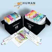 Bộ Bút Dạ 2 Đầu 48 Cây Marker Touch Cool tặng kèm túi vải tiện lợi