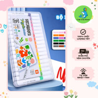 Bộ Bút dạ Màu Acrylic 36/48 màu Bút Dạ Cao Cấp Không Thấm nước cho sơn nghệ thuật mọi chất liệu