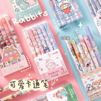 Bộ bút Gel bấm hoạt hình sáng tạo đồ dùng học tập cho học sinh tiểu học bút đen giá trị cao 6 0.5 bán buôn