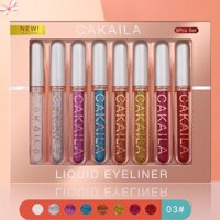 Bộ Bút Kẻ Mắt Màu Lì / Nhũ Kháng Nước Nhanh Khô 8 Màu Lựa Chọn