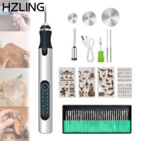 Bộ bút khắc không dây HZLING, Bút khắc điện di động có thể sạc lại USB, Máy đánh bóng khoan Bút đánh dấu không dây Mini cho kim loại