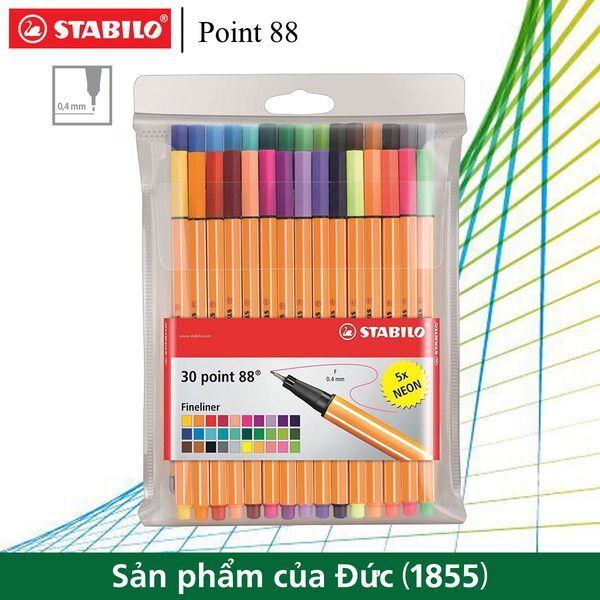 Bộ bút kỹ thuật Stabilo 30 màu PT8830C Point 88