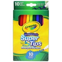 Bộ Bút Lông 10 Màu Nét Mảnh Nét Đậm, Có Thể Rửa Được – Crayola Supertips Washable Marker 588610