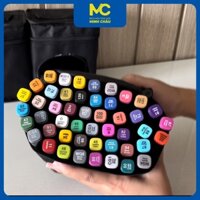 Bộ bút màu dạ Touch 48 cây 2 đầu + kèm túi vải _ dụng cụ vẽ tranh cao cấp