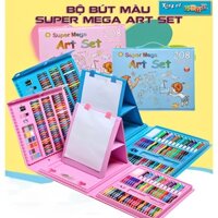Bộ Bút Màu Kèm Bảng Vẽ Super Mega Art Set Kích Thước Lớn Với 208 Chi Tiết Đi Kèm Cho Bé Thỏa Sức Vui Chơi Sáng Tạo