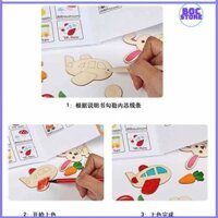 Bộ Bút Màu Kèm Bộ Khuôn Gỗ Vẽ Hình Các Con Vật Sáng Tạo