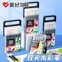 Bộ bút màu nước bút đánh dấu màu nước bút vẽ có thể giặt được đầu mềm bút màu nước hai đầu bút nghệ thuật