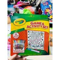 Bộ bút màu + tranh tô+  bút lông Crayola Activity Kit with Puzzles & Games SET