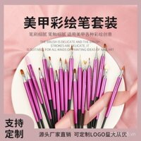 Bộ bút nghệ thuật móng tay xuyên biên giới, bút gel UV, bút pha lê, bút silicone, bút chấm, bút vẽ, bộ sưu tập bút gel UV