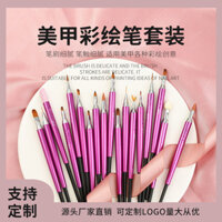 Bộ bút nghệ thuật móng tay xuyên biên giới, bút gel UV, bút pha lê, bút silicone, bút chấm, bút vẽ, bộ sưu tập bút gel UV