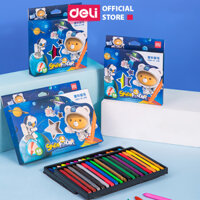 Bộ Bút Sáp Màu Hữu Cơ Cho Bé Tập Vẽ Tranh Tô Màu Deli - Không Phai Màu An Toàn Cho Trẻ Không Dính Tay - Phù Hợp Mĩ Thuật Học Sinh - 36 Màu