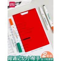 Bộ bút viết xóa được cho học sinh, bút xóa để ghi nhớ từ, bút huỳnh quang thẻ đỏ để đánh dấu lỗi, bìa sách, thẻ flash, công cụ ghi nhớ, bút che điểm chính