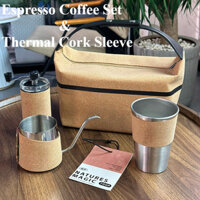 Bộ cà phê Espresso & Tay chai giữ nhiệt, Nồi cà phê Mocha nấu bằng thép không gỉ có nút chai cách nhiệt Thân thiện với môi trường
