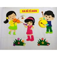 BỘ CÁC GÓC CHỦ ĐỀ TRANG TRÍ MẦM NON VẢI NỈ (NV ~50CM)