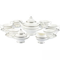 Bộ cafe sứ xương Imperial London bạch kim Anh (15 chi tiết)